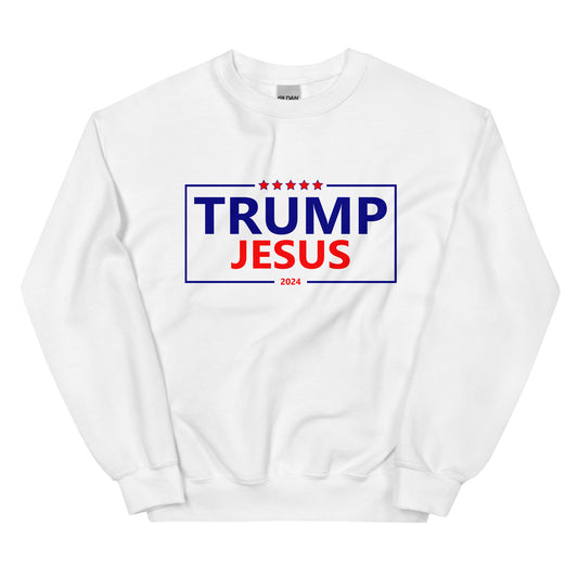 Trump/Jesus Unisex Sweatshirt (White)
