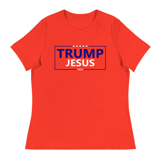 Trump/Jesus Women's Relaxed Tee (Red)